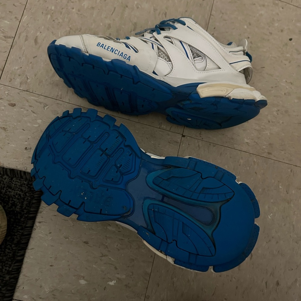 Balenciaga Kids Sneakers in White and Blue